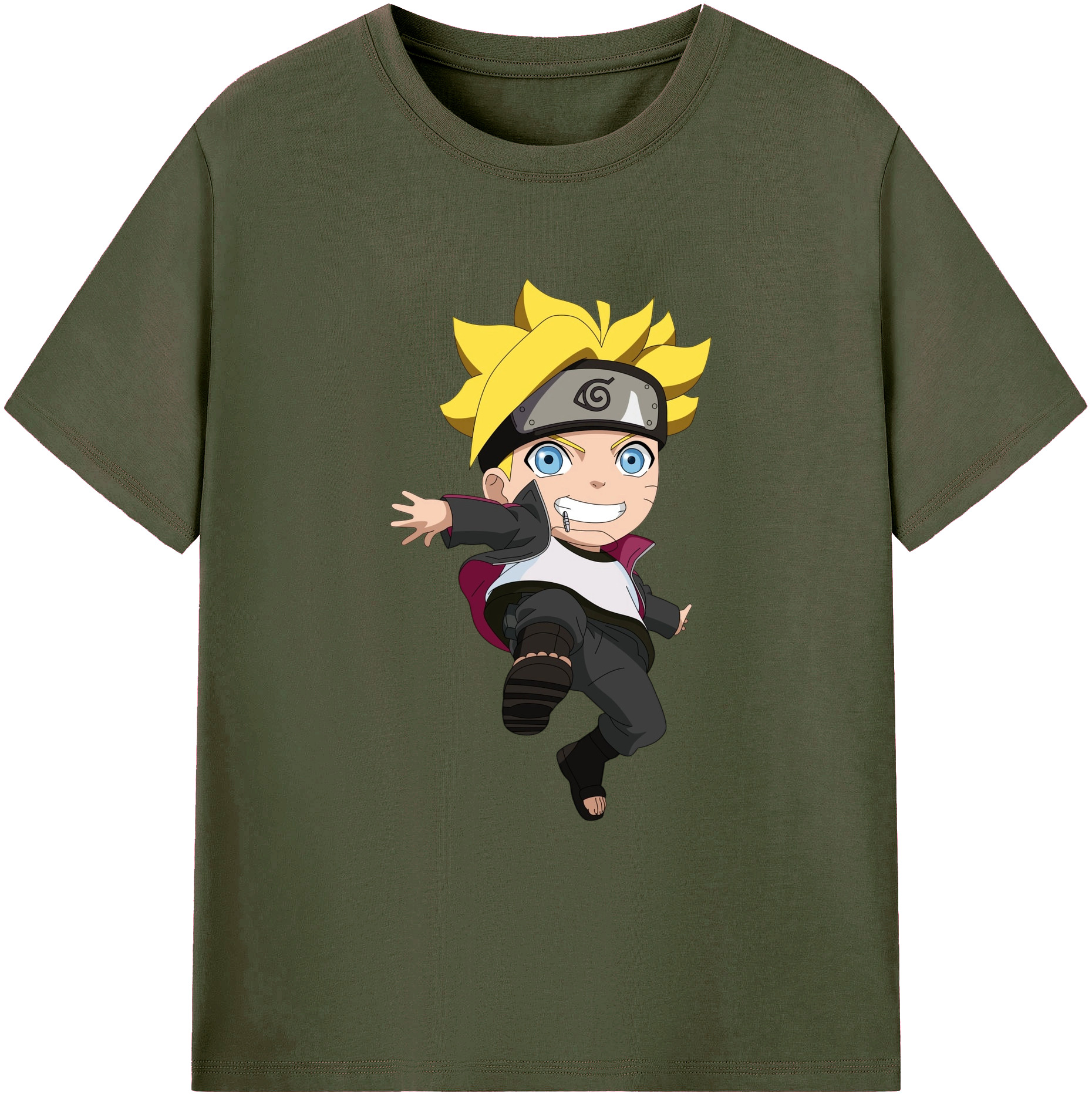 （画像用） NARUTO -ナルト- うずまき ボルト Uzumaki Boruto 綿100％ メンズ半袖Tシャツ｜肌触りやわらか＆通気性